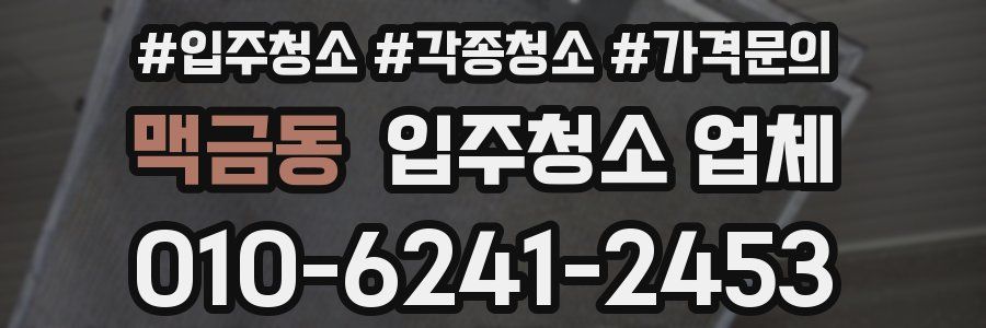 맥금동 입주청소 업체