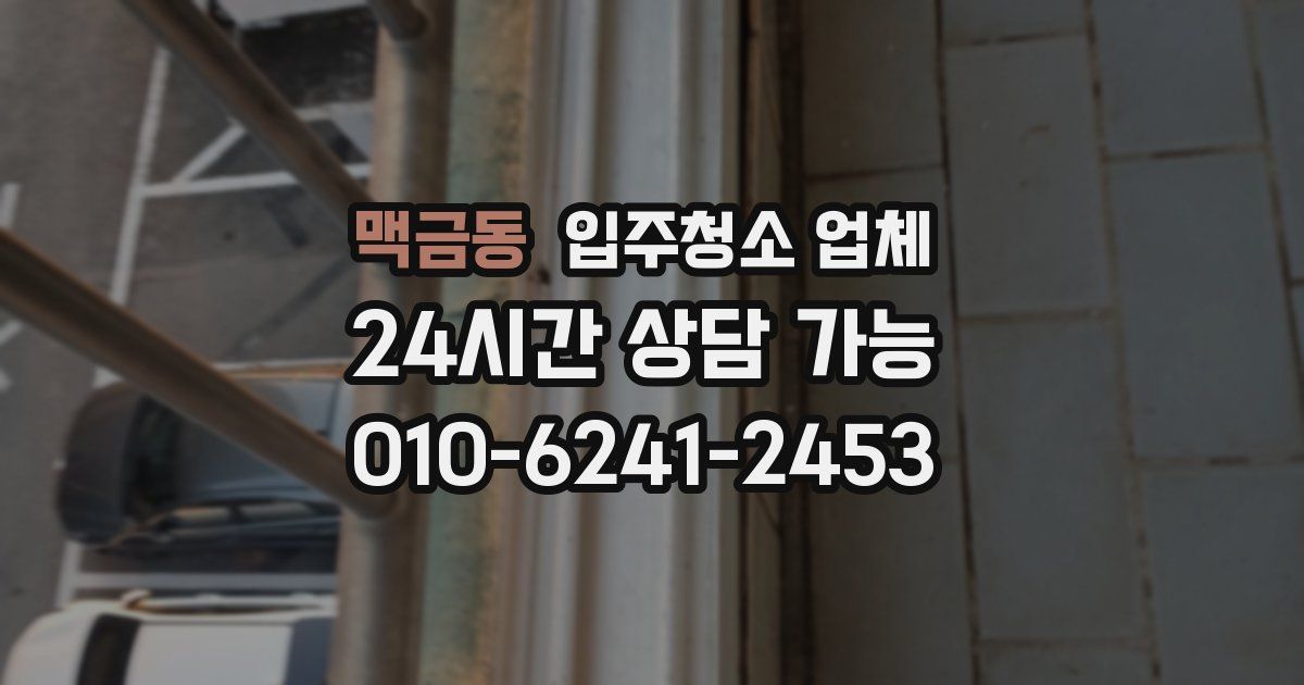 맥금동 입주청소 업체