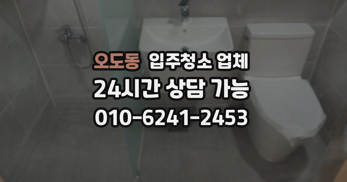 오도동 입주청소 업체