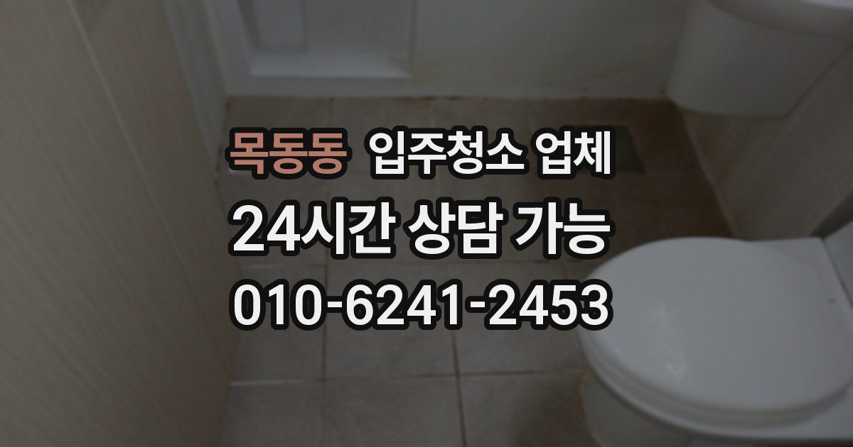 목동동 입주청소 업체