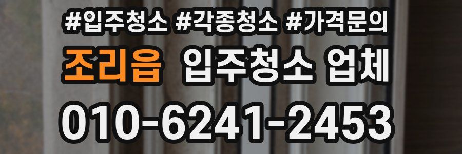조리읍 입주청소 업체