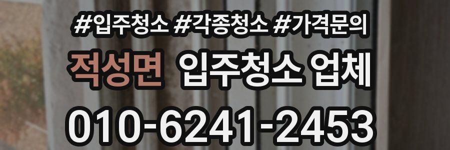 적성면 입주청소 업체