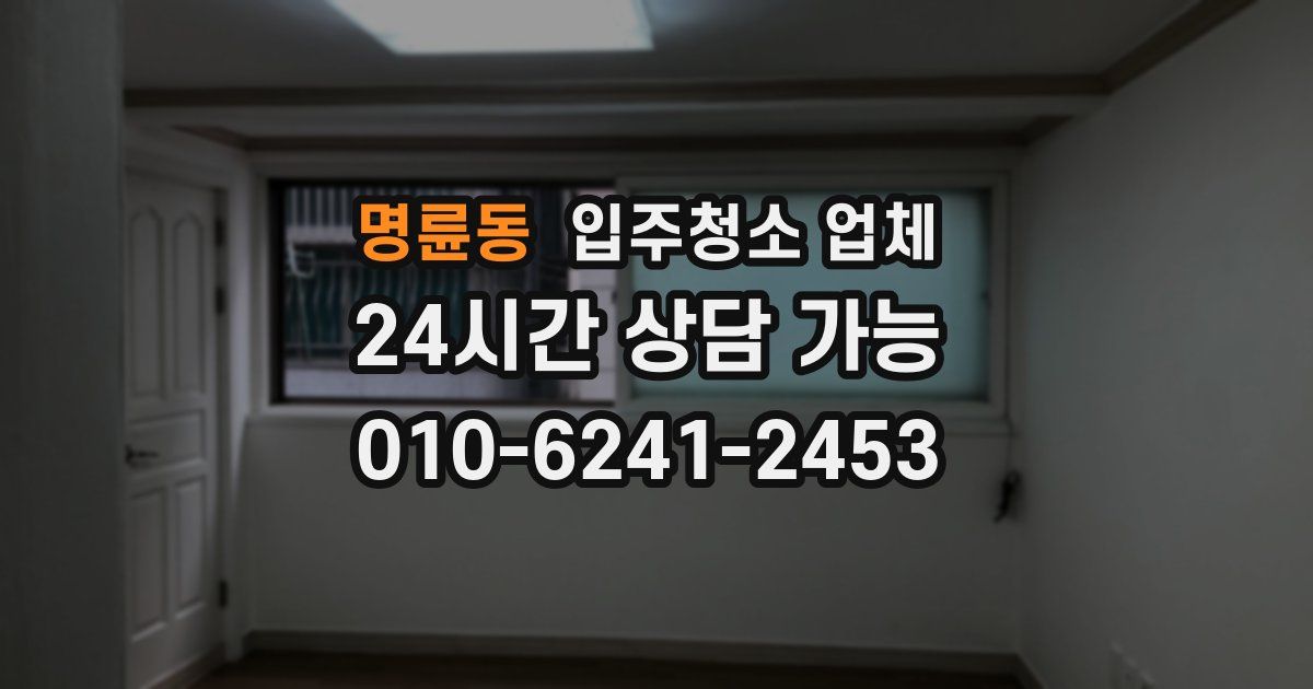 명륜동 입주청소 업체