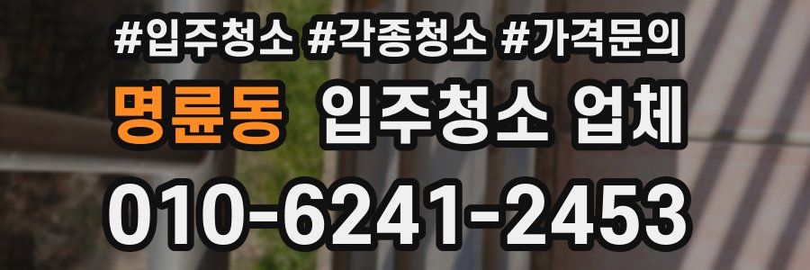 명륜동 입주청소 업체
