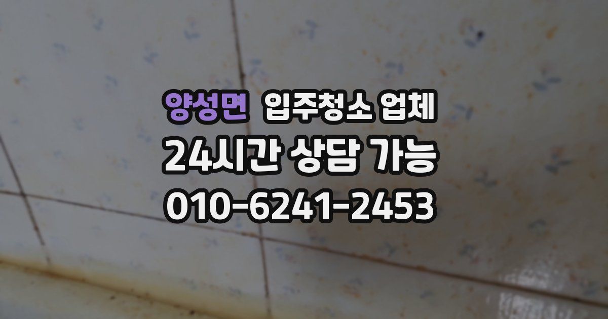 양성면 입주청소 업체