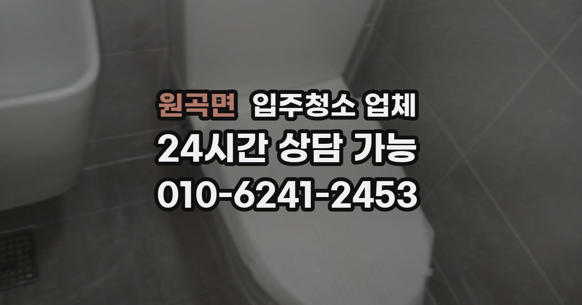 원곡면 입주청소 업체