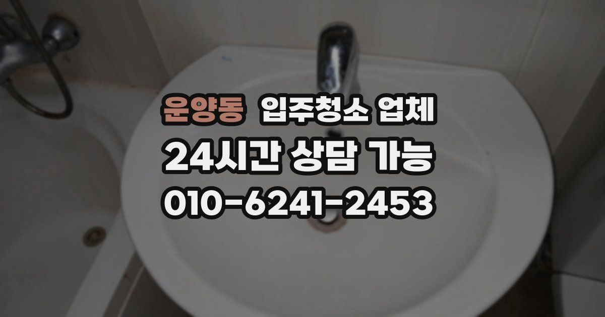 운양동 입주청소 업체
