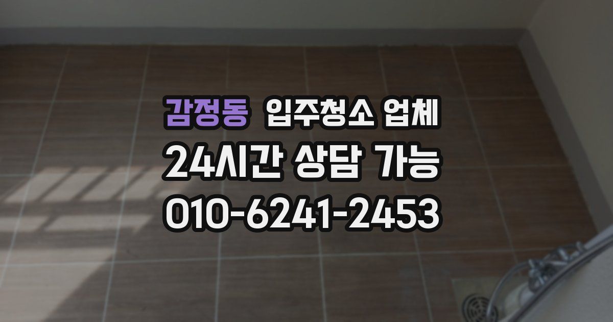 감정동 입주청소 업체