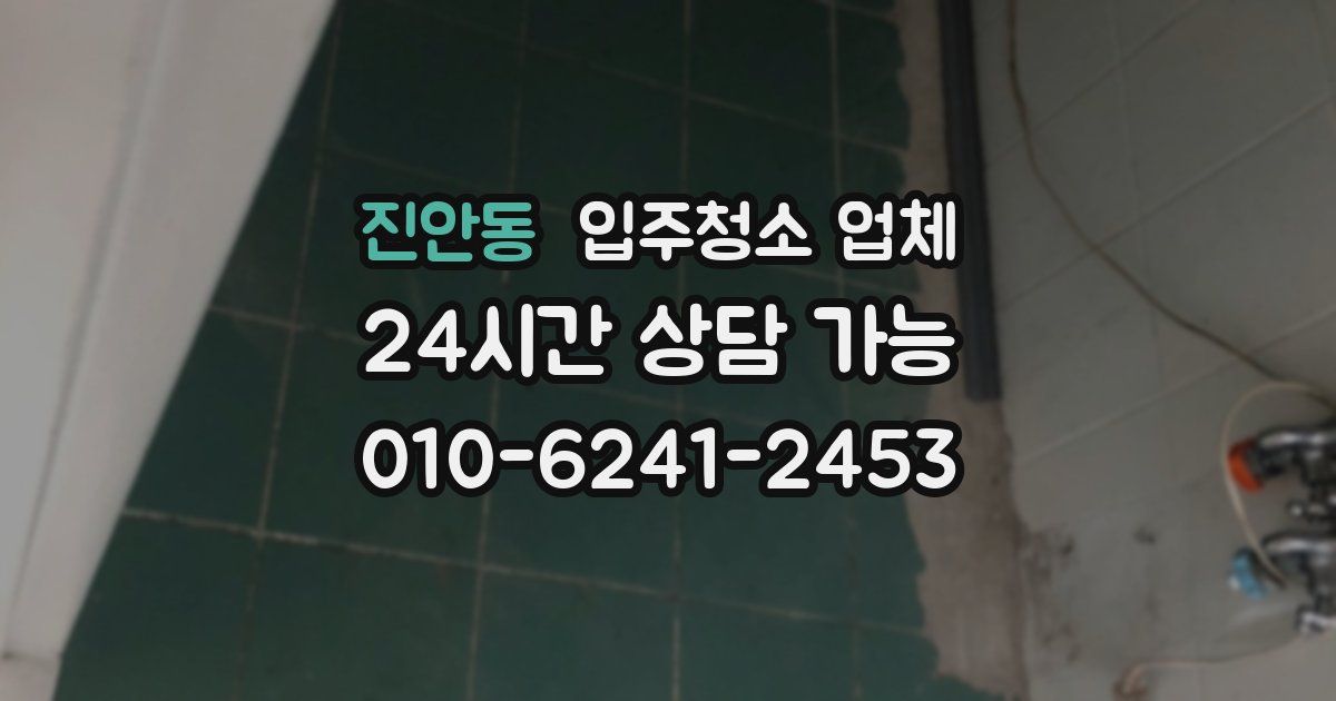 진안동 입주청소 업체