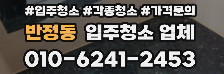 반정동 입주청소 업체