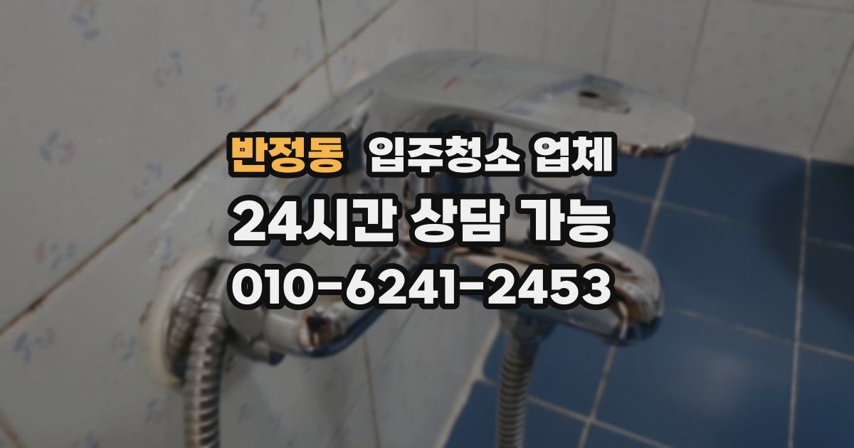 반정동 입주청소 업체