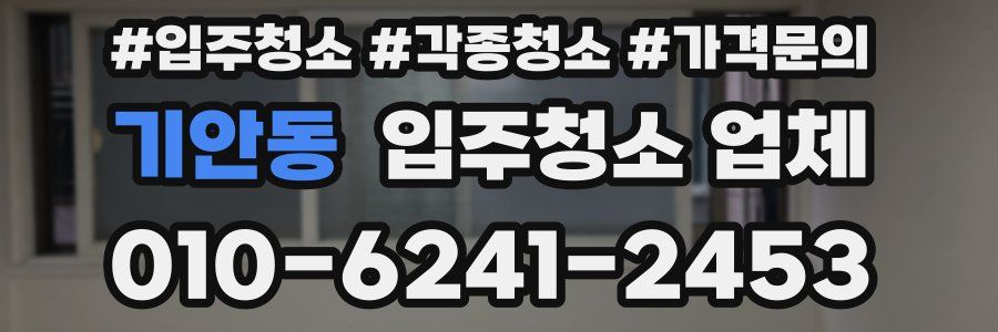 기안동 입주청소 업체