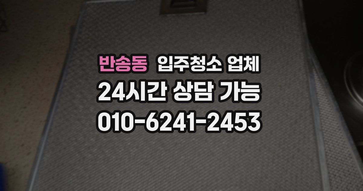 반송동 입주청소 업체