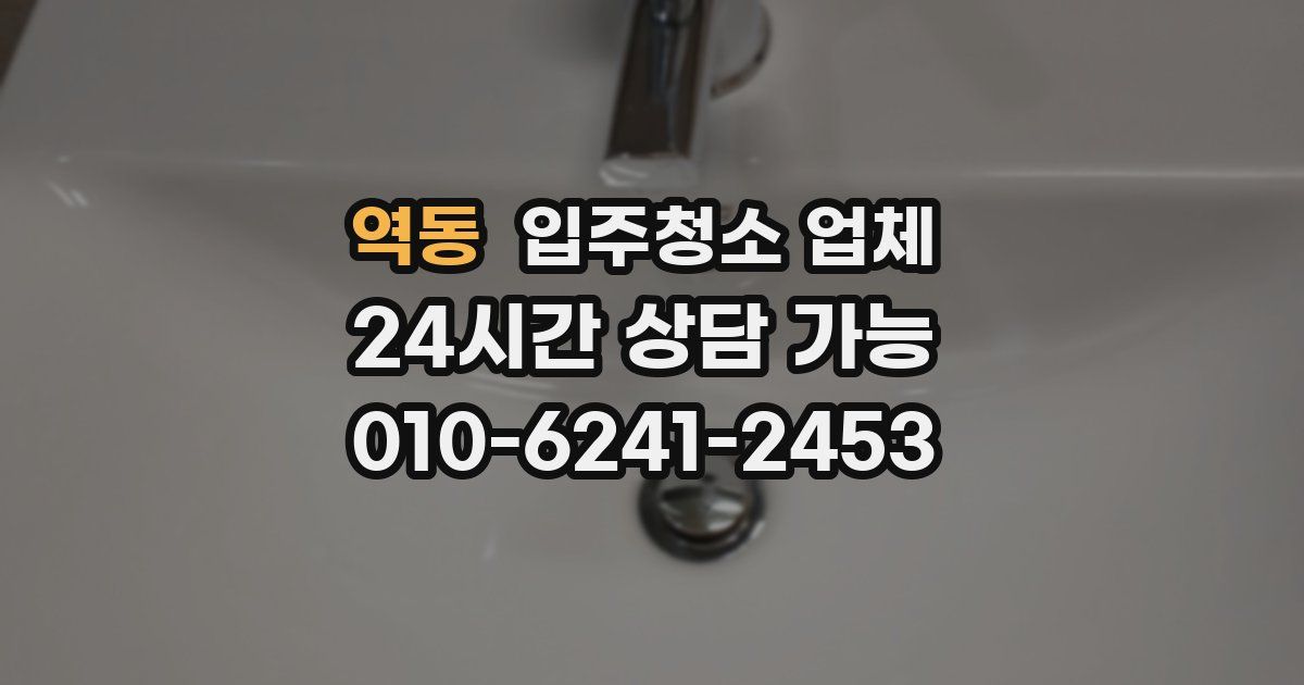 역동 입주청소 업체