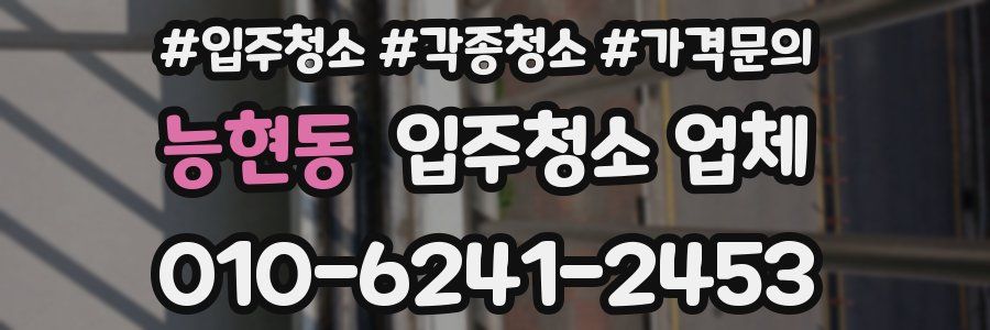 능현동 입주청소 업체