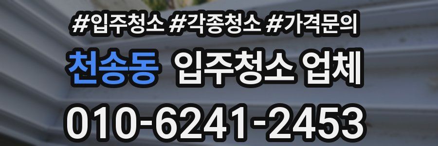 천송동 입주청소 업체