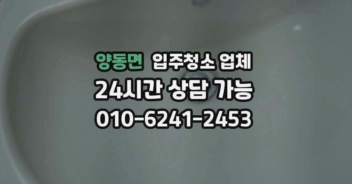 양동면 입주청소 업체