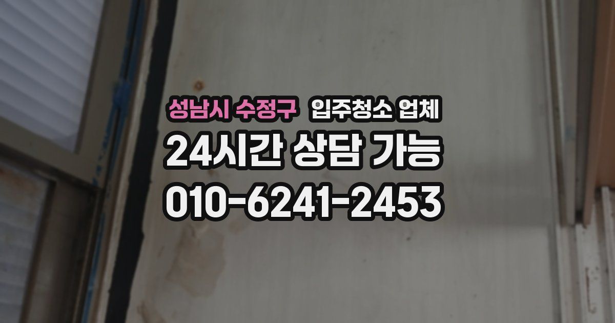 성남시 수정구 입주청소 업체