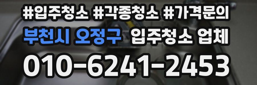 부천시 오정구 입주청소 업체