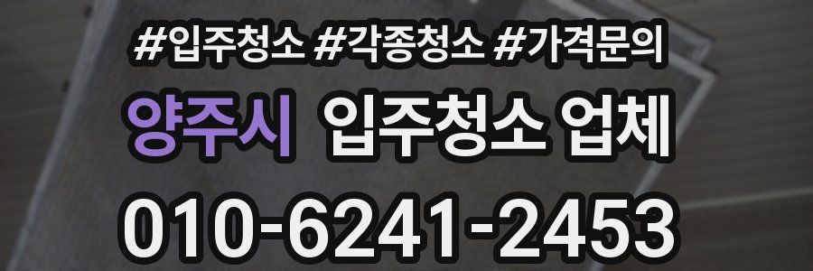 양주시 입주청소 업체