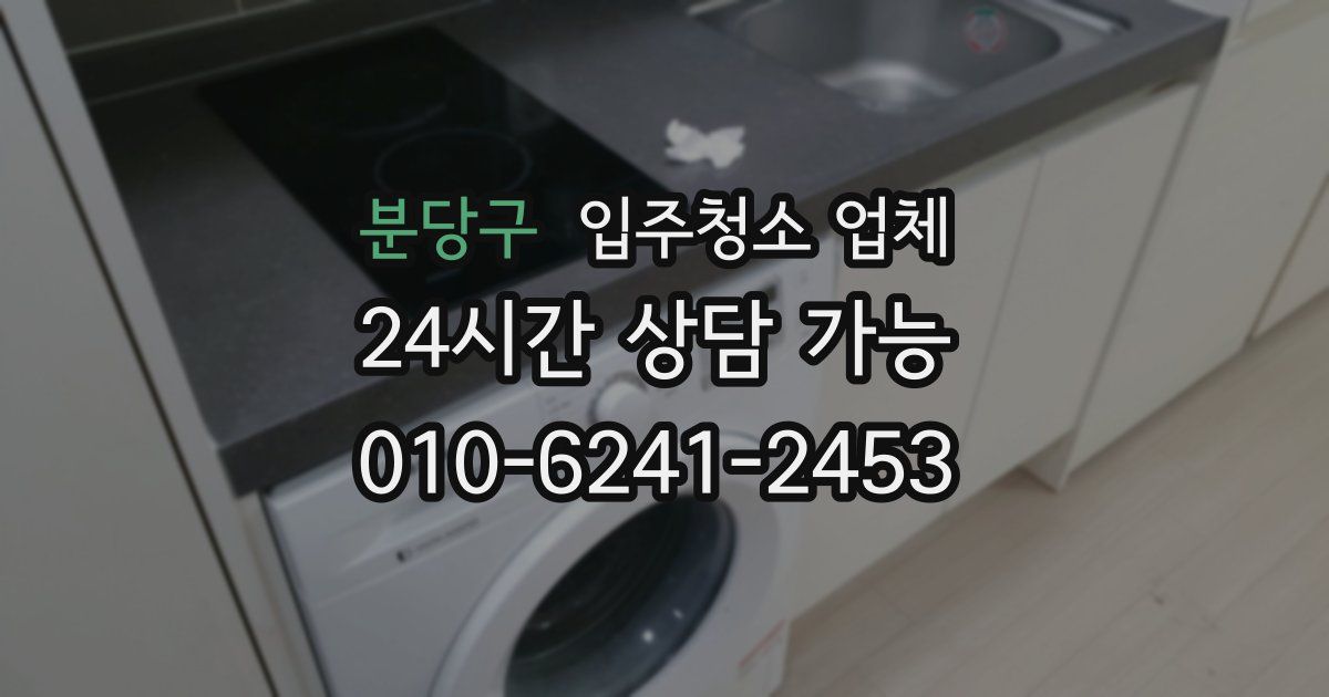 분당구 입주청소 업체