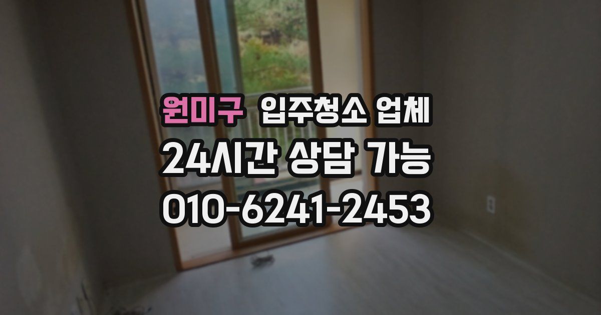 원미구 입주청소 업체
