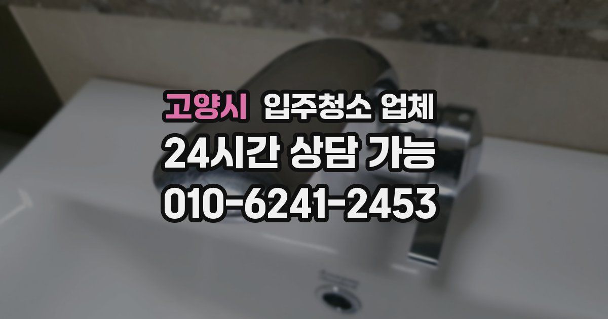 고양시 입주청소 업체