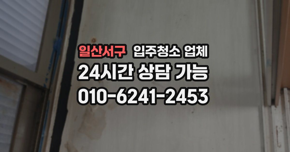 일산서구 입주청소 업체