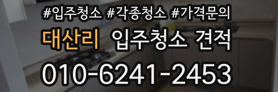 대산리 입주청소 견적