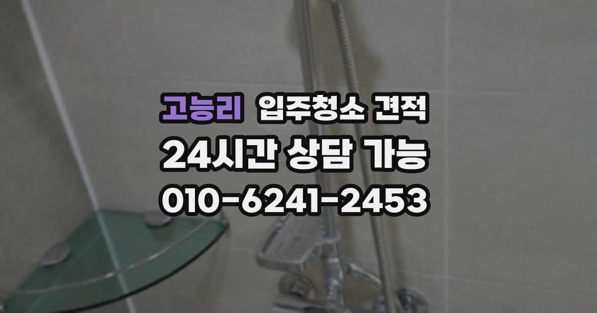 고능리 입주청소 견적