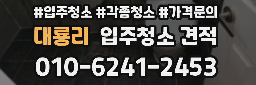 대룡리 입주청소 견적