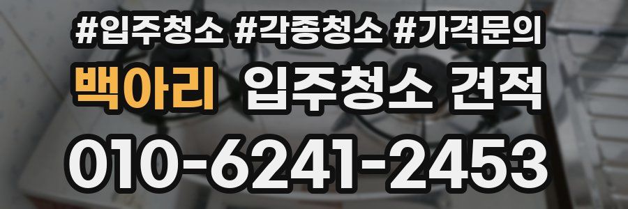 백아리 입주청소 견적
