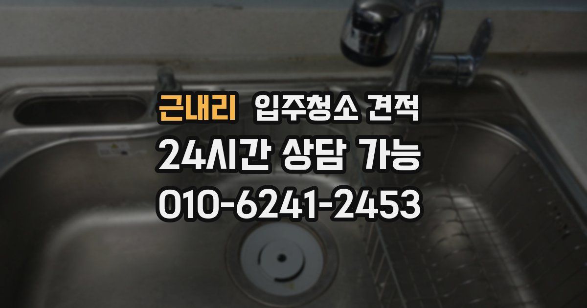 근내리 입주청소 견적