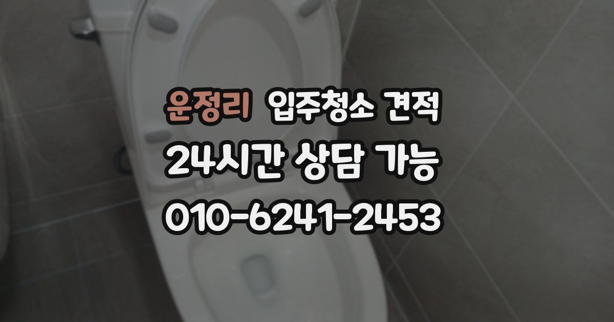 운정리 입주청소 견적