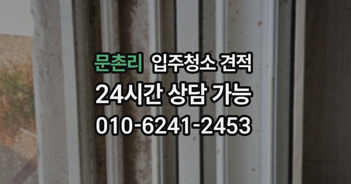 문촌리 입주청소 견적