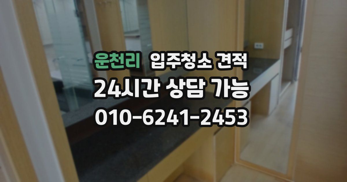 운천리 입주청소 견적