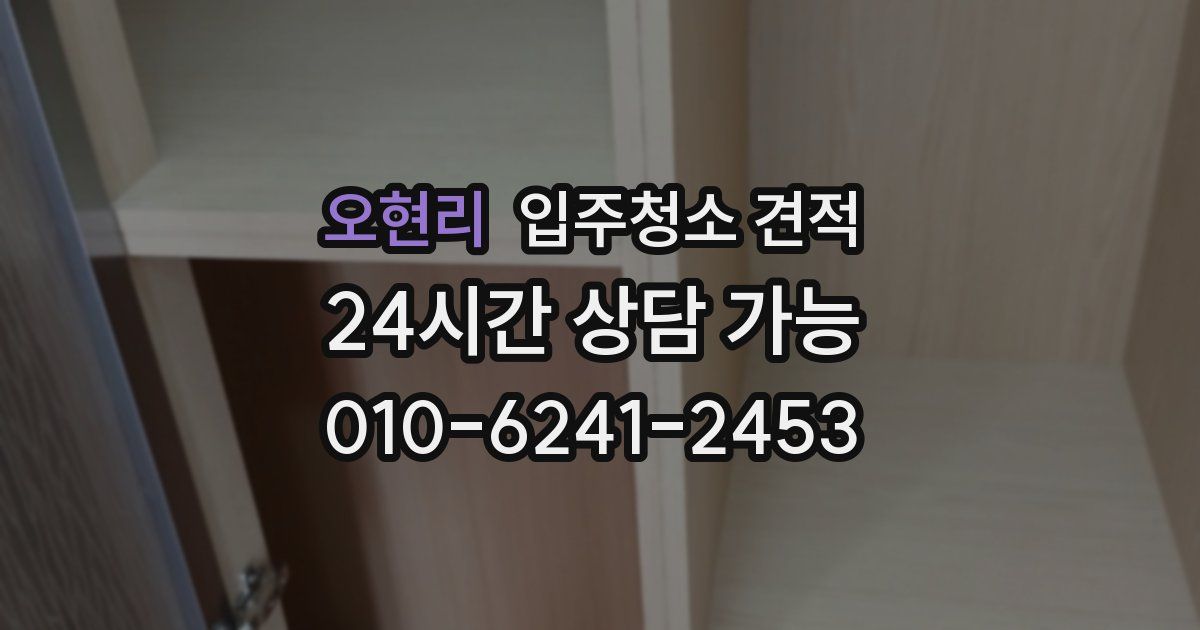 오현리 입주청소 견적