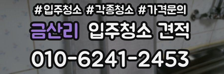 금산리 입주청소 견적