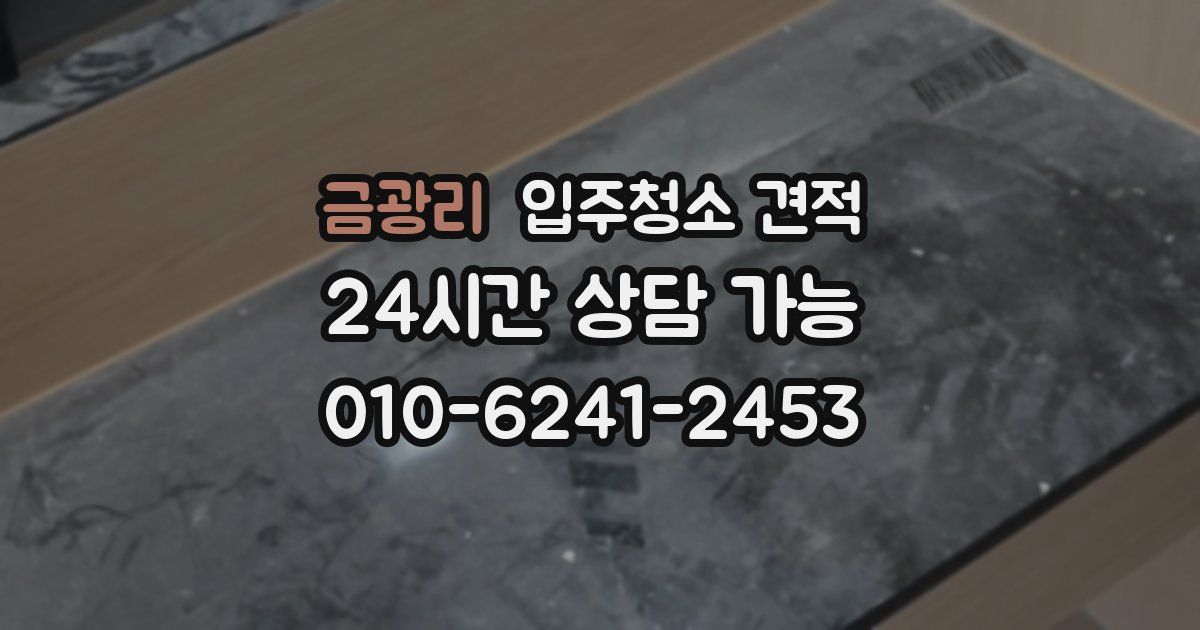 금광리 입주청소 견적