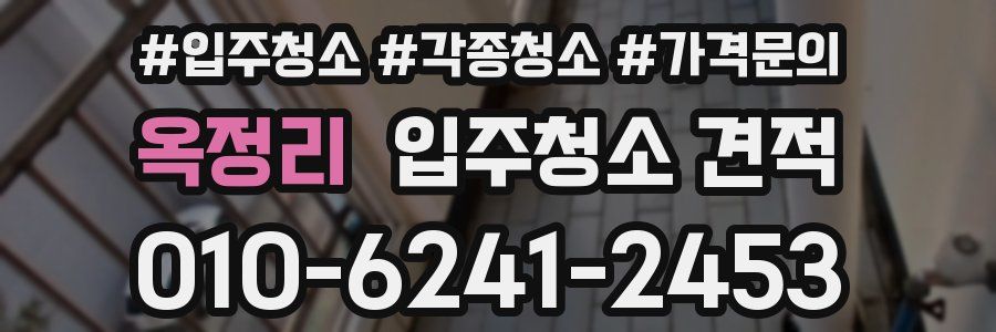 옥정리 입주청소 견적