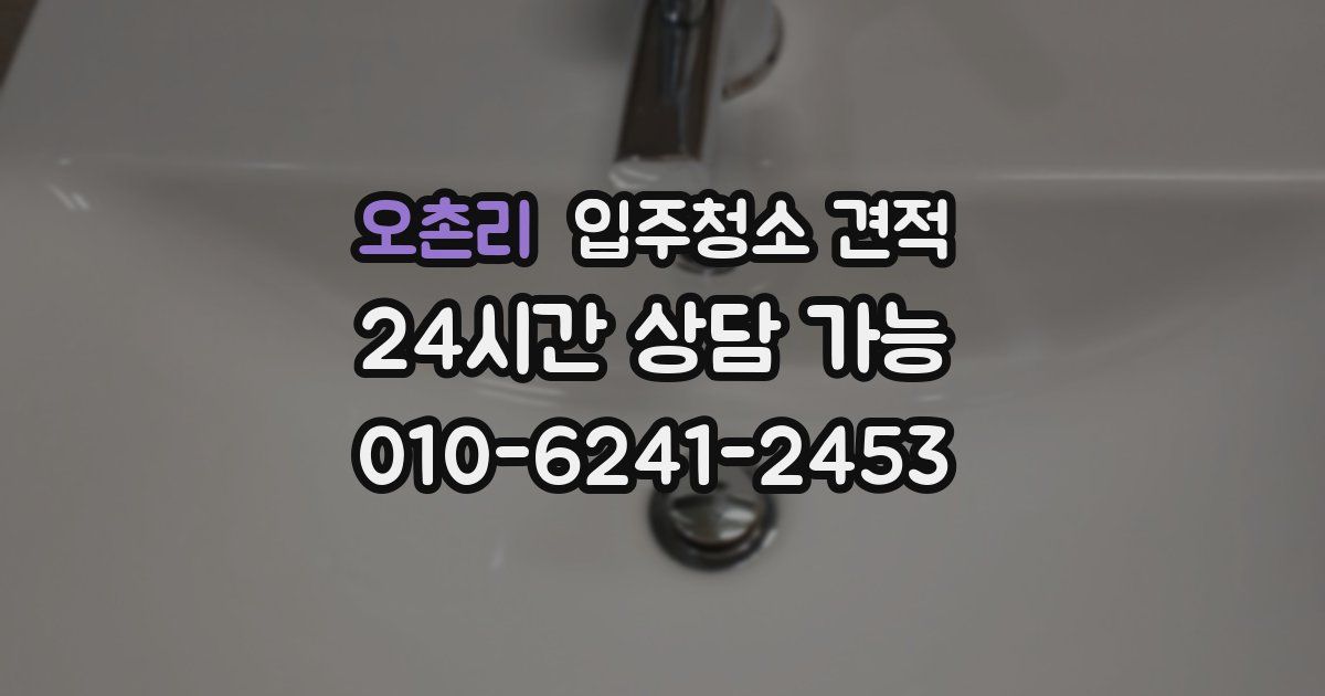 오촌리 입주청소 견적