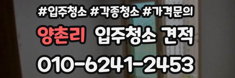 양촌리 입주청소 견적