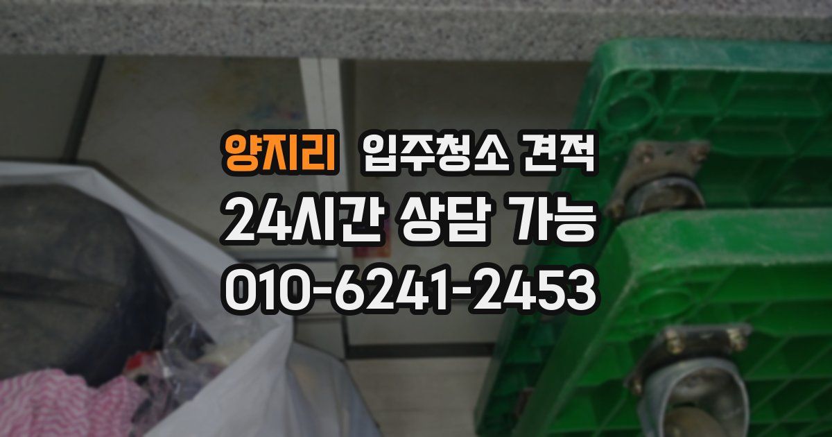 양지리 입주청소 견적