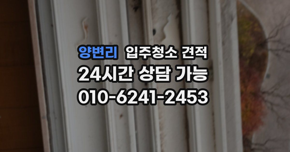 양변리 입주청소 견적