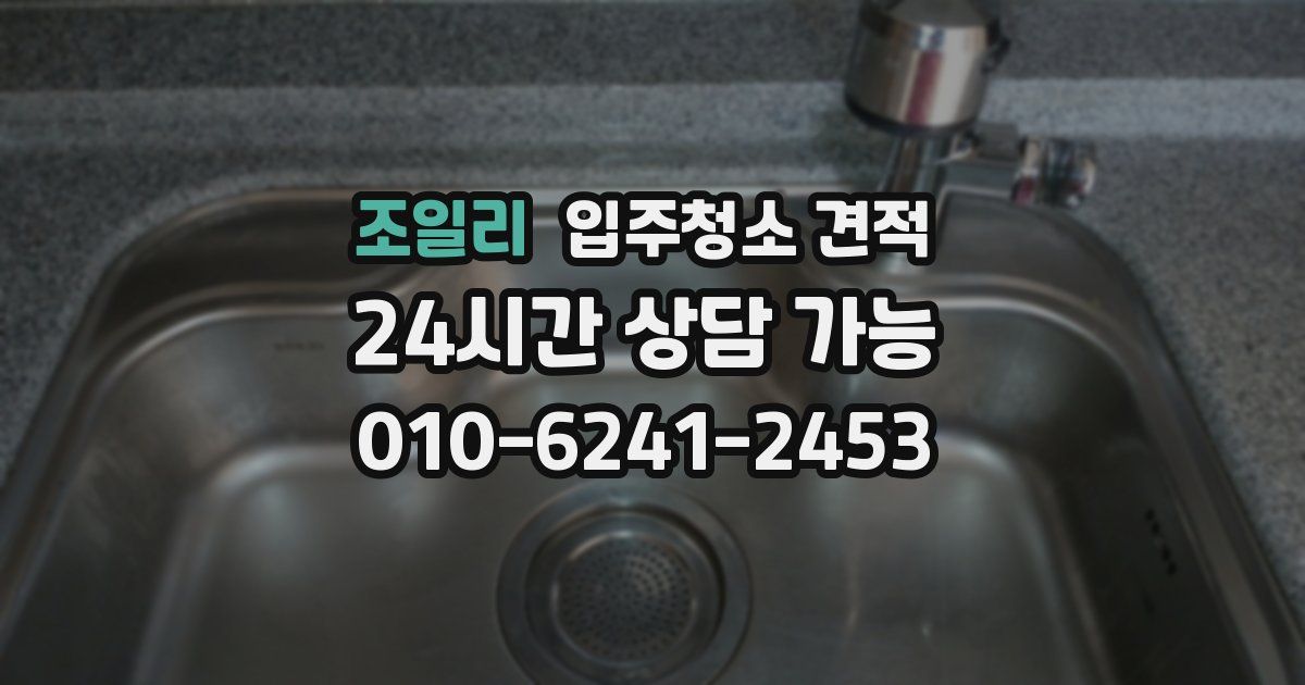 조일리 입주청소 견적