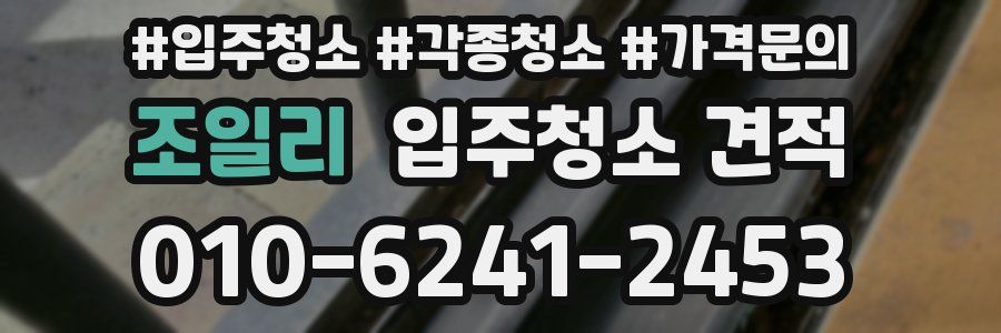 조일리 입주청소 견적
