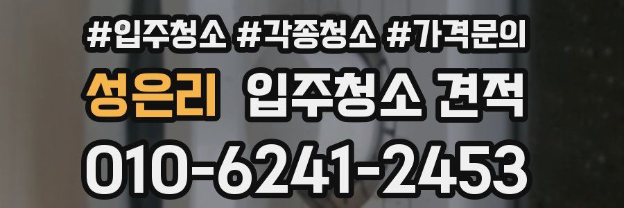 성은리 입주청소 견적