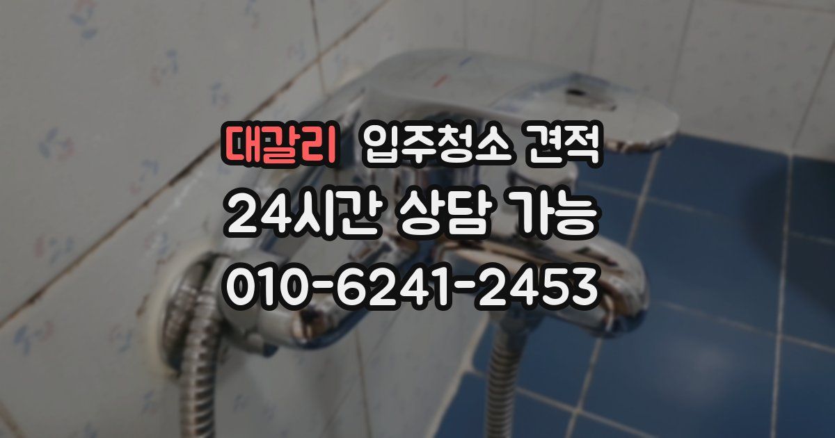 대갈리 입주청소 견적