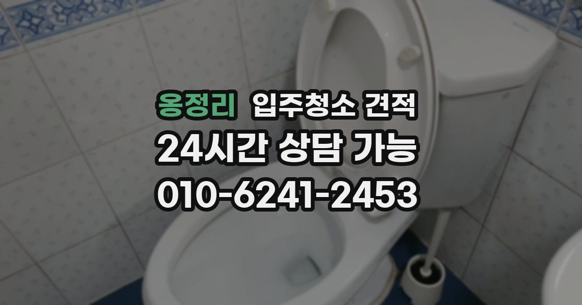 옹정리 입주청소 견적