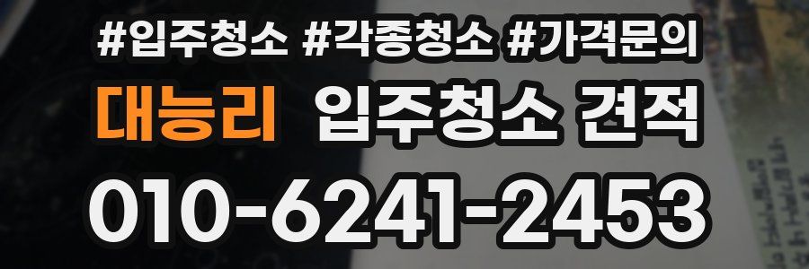 대능리 입주청소 견적